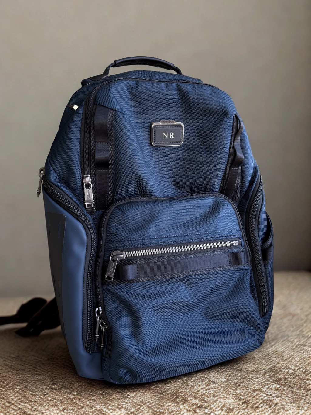 Euc - Tumi Alpha Bravo Navigation Backpack - Navy Blue